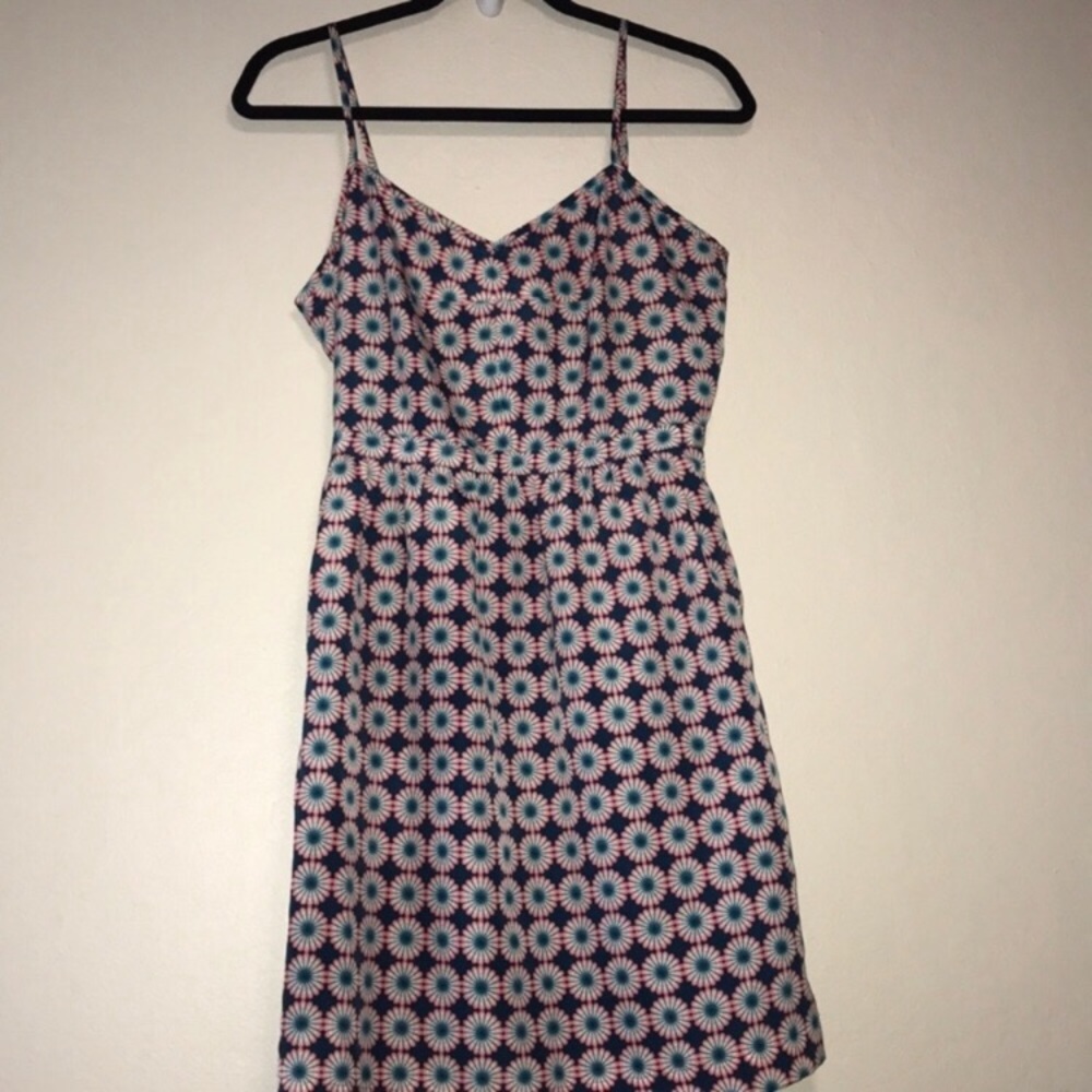 🌺J. CREW🌺RETRO FLORAL MINI  DRESS W/POCKETS🌺 - Picture 2 of 8